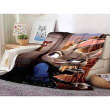 Zootropolis Cartoon Blanket Soft Fluffy Throw Adult Sofa Plush Quilt Bedspread Throw Blanket For Sofa Gift6 - 白色 - 查看 1