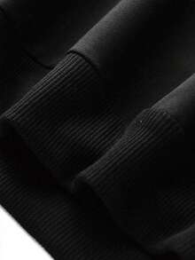 1-Piece Teen Boy Skateboard Style Street Element Print Crew Neck Sweatshirt, Soft And Comfortable, Perfect For Everyday Casual Wear In Spring And Autumn - 黑色 - 查看 4