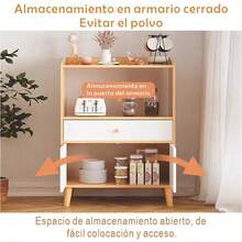 Mueble Organizador Pequeño De Cocina Con 2 Puertas Y Cajón - Multicolor - Ver 4
