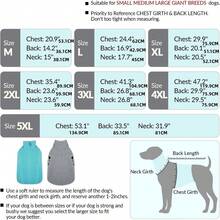 宠物抓绒外套，适合小型/中型/大型犬，男女通用，加厚双面羊羔绒背心，高领设计，带牵引绳孔，适合散步、远足、露营、日常穿着。 - 藍色 - 查看 3