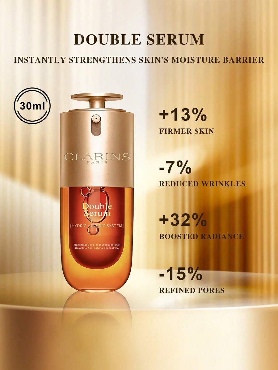 Clarins Double Serum® - Anti-Aging + Anti-Wrinkle Serum - 30ml - 1.01fl. Oz - 30毫升 - 查看 1