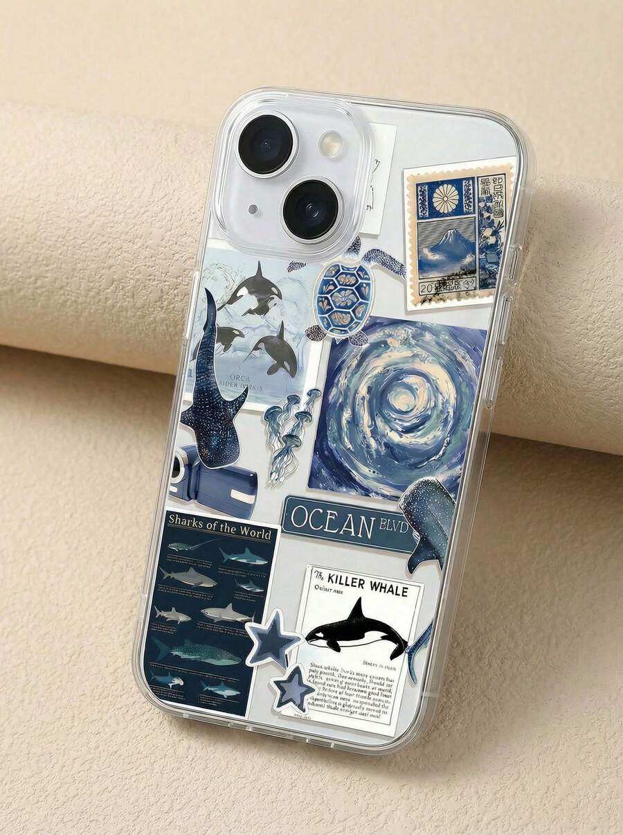 POKOJA LAND 1 Ốp lưng điện thoại TPU trong suốt chống vân tay hình cá voi, sứa, rùa biển Ocean Elements tương thích với iPhone 16 ProMax/16/16 Pro/16 Plus, 11, 15/15 Pro/15 ProMax, 12, 13/14 ProMax, XS/XR, 11 Pro/11 ProMax, 12 Pro/12 ProMax, 13 Pro/13 ProMax, 7 Plus, 14 Pro/14 ProMax/14 Plus, 7 Plus, 8 Plus, 8, SE2, 12 Mini, 13 Mini, Vỏ mềm không ố vàng Chống nước Chống sốc Chống rơi Chống trầy xước - Nhiều màu - Xem 1