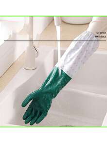 2 双可重复使用的洗碗手套，棉质内衬，紫色+蓝色；1 双 PVC 手套，耐用加厚橡胶材质，适用于家庭清洁、洗碗、烹饪，防水，厨房必备。 - 彩色 - 查看 10