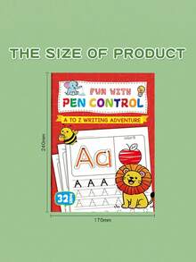 Caderno de Prática de Letras A-Z (1 unidade), incluindo exercícios de escrita, caderno de caligrafia reutilizável e livro mágico para praticar, ideal para estudantes, material escolar, presente perfeito para volta às aulas, Natal, recompensas de aprendizagem, férias ou aniversários.