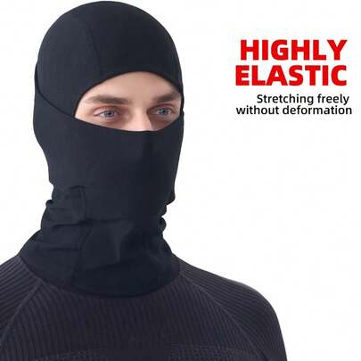 1个冰丝骑行面罩，男女通用户外运动防晒面罩，透气速干头盔内衬拉法帽