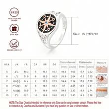 Anel Personalizado de Moda Minimalista de Prata 925 com Bússola para Mulheres - Prata - Visão 5