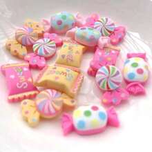 Assorted Candy Shaped Resin Decorations, Suitable For Scrapbooking, DIY Crafts And Phone Decoration, Food & Beverage Theme - Colorful Sweet Convex Gems, Can Be Used For Creative Projects - Randomly Mix Colors - View 6