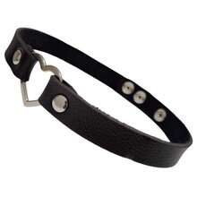 Women's Leather Heart Choker Necklace, Gothic Style - 彩色 - 查看 7