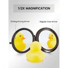 Compact Mirror For Purse, Double-Sided 1X/2X Magnifying Metal Pocket  Mirrors(Round, Onyx Black),39799260 - Black - View 2