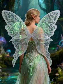 1PC Super Large Gold Foil Butterfly Wing, Shiny And Transparent Angel Fairy Wings, Adult Costume Props. Suitable For Various Holiday Parties, Bars,Elfears, And Christmas - Multicolor - View 10