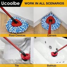 Express Delivery Spin Mop Replacement S For O Cedar RinseClean 2-Tank System 4 Pack Microfiber Mop Refill S Include 4 Mop S And  Mop Brush - 4個拖把頭,1個刷子,2個水箱系統 - 查看 4