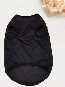 1pc Pet Dog/Cat Sleeveless Vest, Letter Print, Lightweight Summer Pet Clothes, Breathable Pet Vest For Poodle, Teddy, Pug - Black - View 6