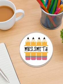 1pc Personalized Customized Teacher Coaster Gift, End Of Year Gift, Teacher Coaster, Personalized, Christmas Teacher Gift, Teacher Appreciation Gift