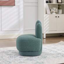 Cozy Bunny-Ear Fabric Ottoman, Fixed Padded Stool With Cute Ears, No Storage Space, Not Removable - 綠色 - 查看 4