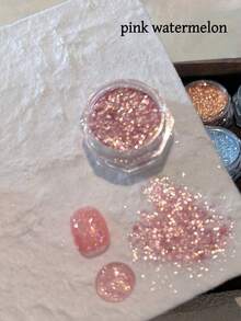 Polvo de arte de uñas con cristales de sal marina, polvo de brillo ultrarrefinado para escarchar uñas, manualidades para uñas, diseño de copos de nieve - Multicolor - Ver 15