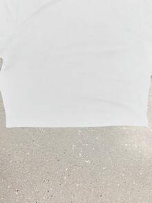 1pc Women's Y2K Baseball Mom Letter Print Cropped Short Sleeve T-Shirt, Y Style, Suitable For Parent- Or Family Outings, Stylish Women's Crop Top - Comfy Breathable Tee - 白色 - 查看 5