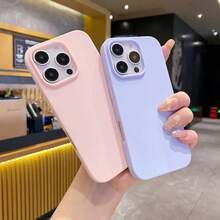 New Solid Color Phone Case For 16 15 14 13 12 11 Pro Max 16Pro Soft Silicone Shockproof Protective Accessories Cover.Holiday Phone Accessories.Suitable For Gifting To Lovers Stitch Customizable Things 13 Case Custom Phone Case 1 Hot Selling Item Case Exquisite Festival Gift Great For Holiday Parties - 橘色 - 查看 6