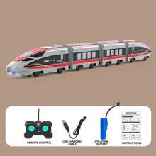 Kids Toy High-Speed Train, Remote Control High-Speed Rail Train, High-Speed Train Model, Realistic Mini Train Toy - Multicolor - View 10