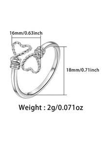 1pc 925 Sterling Silver Braided Rope Knot Zirconia Inlaid Ring (Rope Knot Meaning Design), Gift Box, Suitable For Daily Wear And Valentine's Day Gift - Silver - View 3