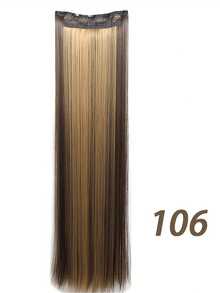 40英寸5夹式合成发片，隐形无缝长直发，适合女性佩戴，可作假发、接发、头巾、时尚发饰、优雅发带、休闲头巾等。 - 彩色 - 查看 17