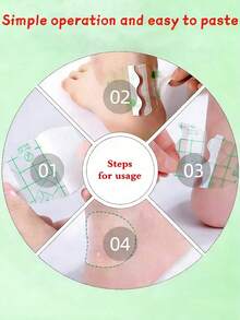 100/60/40/20/10 片装一次性化妆盘，超薄自粘化妆盘；一次性足部防摩擦保护贴，隐形超薄粘性足部防摩擦保护贴，适用于各种鞋型，自粘防摩擦。