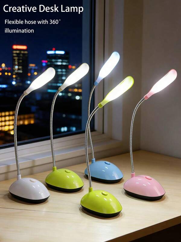Lámpara de escritorio LED, lámpara de mesita de noche enchufable mini, nuevo estilo europeo clásico 360° flexible y plegable, luz de lectura cuidadosa para estudiantes, lámpara compacta de ahorro de batería para el dormitorio, la oficina y el escritorio - un gran regalo para familiares y amigos