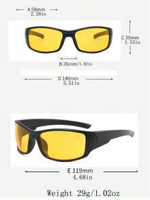 1pc Men's Fashionable Elegant Streetwear High-End Fashion Glasses - Black - View 4