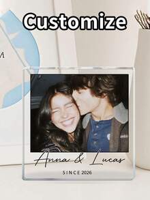 个性化亚克力照片装饰品、桌面摆件、亚克力相框 - 非常适合家居和办公室装饰、感恩节礼物或派对用品、个性化照片展示、办公室装饰 - 彩色 - 查看 5