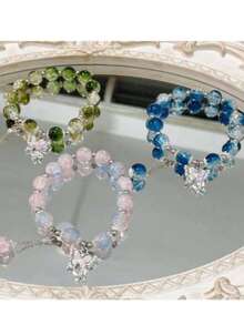 1/3件套时尚串珠星星“银河溺亡”双鱼座手链，ins风手链，疗愈水晶手链，用于精神能量疗愈，送给女友、妻子或伴侣的理想礼物 - 多色 - 查看 15