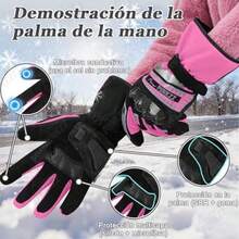 Guantes Clidos De Invierno para Motocicleta,Impermeable, Resistente al Viento - amarillo fluorescente+m - Ver 5
