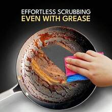 Durable Dish Cloth For Washing Dishes - Reusable Scouring Pad- Sponge Alternative For N-Scratch Cleaning - For Dishes Tiles Floor And Other Surfaces - Pack Of 3 - 藍粉紅色 - 查看 2