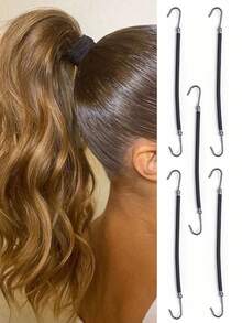 5条高弹力发圈，符合国家标准，适合拉丁舞造型，皮革发圈，美发工具，发髻钩，马尾橡皮筋，加厚弹力发夹，发圈，马尾发绳，发饰，适合派对装饰头饰，发圈，发绳 - 彩色 - 查看 8