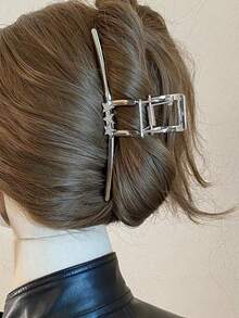 Metal Star Classic Women's Hair Claw Clip Headpiece, Made Of High-Quality Premium Material, Suitable For Full Or Half-Up Hairstyles, Hair Accessory Clip, Thick Hair Claw Hair Claw, Elegant, Graceful, Stylish, Sophisticated, Y2K, Girl, Sweet Girl, Cool Girl, College Student, Everyday Use, Parties, Vacations, Festive Events, Gift For Girls, Hair Accessory