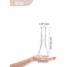 Glass Bud Vases Centerpiece: 3 Pcs Small Flower Vase Wedding In Bulk - Cute Ribbed Vase Party Events Home Table Decor - 3 - View 6