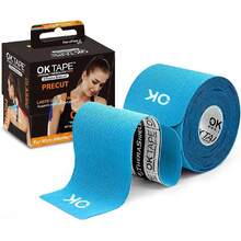 Kinesiology Tape 10 Inches Precut, 20 Strips, Cotton Elastic Athletic Tape Latex Free, 2in X 16ft, Light Blue,39960996 - 藍色 - 查看 1