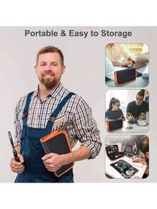 Kit de soldador con herramientas, puntas y 5 soldadores,Set de Soldador Eléctrico Azul, 110V US,de soldadura eléctrica de 60 W, Kit Completo de Soldadura con Bolsa de Transporte, alambre de soldadura con estuche de transporte, para usos múltiples y mantenimiento,19P (azul) - Tipo de Enchufe A USA (110-127V) - Ver 2