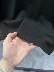 1pc Men's Fashionable Printed Loose Fit Short Sleeve T-Shirt | Exquisite Design | Summer Essential | Easy To Match, Showcasing Your Style - Black - View 5