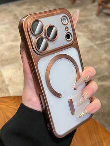 奢华哑光半透明磁吸手机壳，兼容 17 Pro Max、17 Pro、17 Air、17 Pro Max、16、15 Pro Max，支持磁吸无线充电，防震后盖 - 沙漠金 - 查看 6