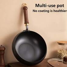 Stainless Steel Non-Stick Frying Pan With Lid, Suitable For Stir-Frying/Grilling/Frying/Stewing. - Black - View 3