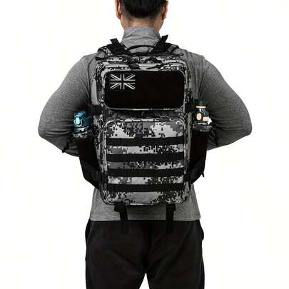 45L Tactical Backpack With Multiple Pockets, Bottle Holder & Medical Compartments - Large-Capacity Camouflage Design For Outdoor, Camping, Sports, And Mountaineering, Backpack For Travel