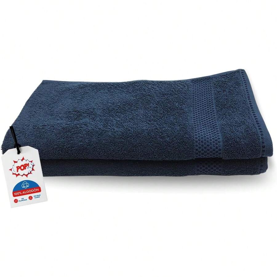 Toallas de Medio baño |   Secado Rápido |   100% Algodón (Azul Marino) - Azul Marino - Ver 1