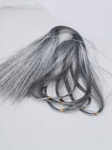 48英寸仙女闪光接发，全息闪光发丝，耐热闪亮发饰，适合圣诞节、新年派对