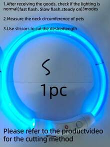 1件 LED充電式發光PVC寵物項圈，3種照明模式，夜間可見，確保寵物活動，適用於小型到大型犬貓，節日氛圍項圈，可調節長度，本產品非通用款，購買前請確認尺寸，請根據寵物實際重量調整適用範圍，以免使用時對產品造成嚴重損壞 - 彩色 - 查看 21