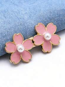 1 Pair/2 Pairs Detachable Buckle Waist Cincher, No Sewing Required For Jeans, Dresses, Sakura Pattern - Multicolor - View 11