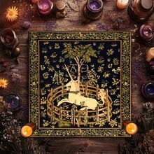 1pc Colorful Mandala Creative Tablecloths Tarot Tablecloth Tarot Enthusiasts Use It For Divination Party Event Decoration - Multicolor - View 1