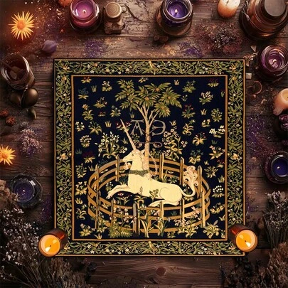 1 st färgglada mandala kreativa bordsdukar tarotduk tarotentusiaster använder den för spådomsfestevenemangsdekoration