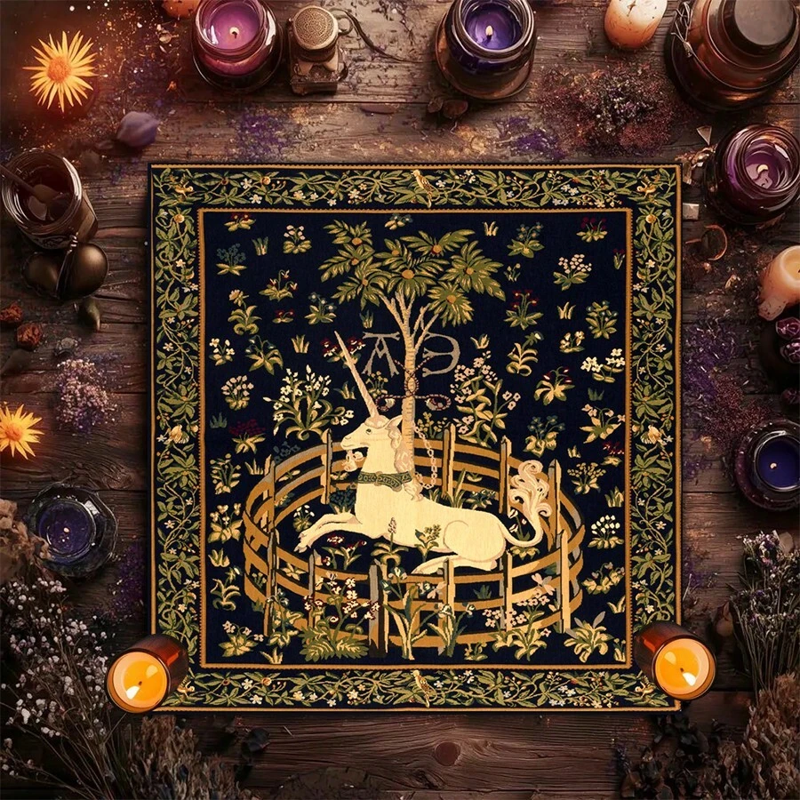 1pc Colorful Mandala Creative Tablecloths Tarot Tablecloth Tarot Enthusiasts Use It For Divination Party Event Decoration - Multicolor - View 1