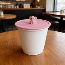 1pc Cute Cartoon-Shaped Three-Dimensional Animal-Shaped Lid For The Cup, Which Prevents Dust From Entering The Cup, Is Convenient To Use And Easy To Hold And Place. - Multicolor - View 2