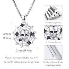 Collar diseño cruz hombre plata oxidada colgante cruz gótica terror regalo hombres mujeres plateado - como en la foto - Ver 7