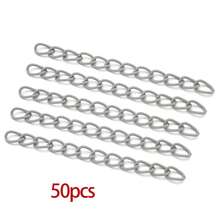 50pcs Colorful Chain Extender For Jewelry Making Spray Paint Iron Tail Extender Chain Necklace Bracelet Extension Chain For Necklace Bracelet Earring Jewelry Making Finding - Multicolor - View 21